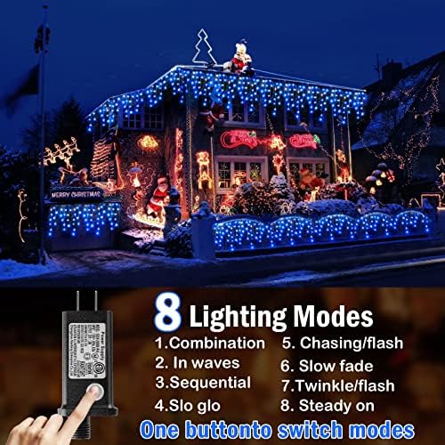 Christmas Lights Decorations Outdoor, 1600LED 164FT Curtain Fairy Lights 8 Modes 320 Drops Fairy String Curtain, alternate