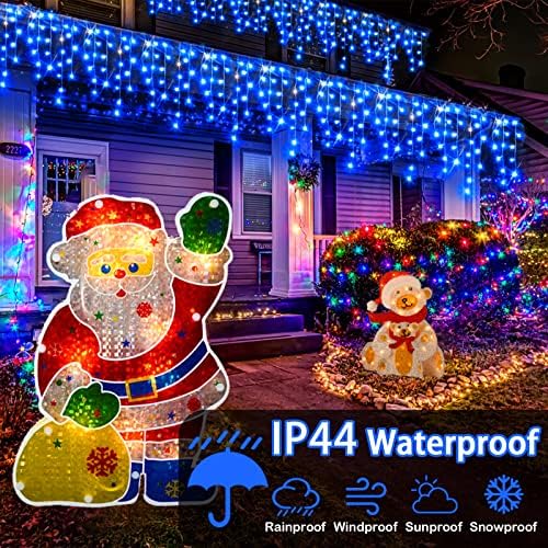 Christmas Lights Decorations Outdoor, 1600LED 164FT Curtain Fairy Lights 8 Modes 320 Drops Fairy String Curtain, alternate