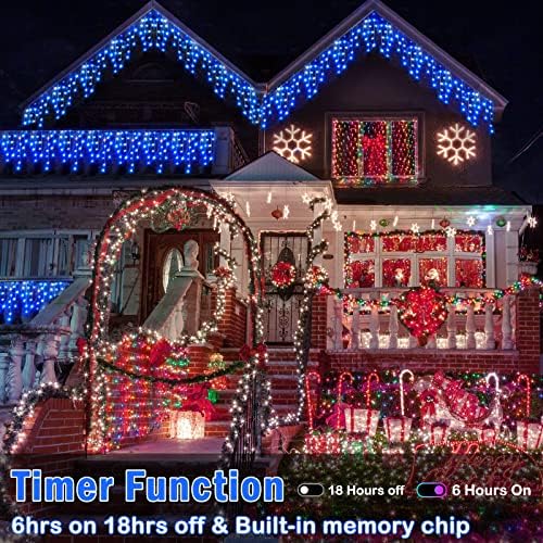 Christmas Lights Decorations Outdoor, 1600LED 164FT Curtain Fairy Lights 8 Modes 320 Drops Fairy String Curtain, alternate