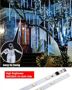 Christmas Lights Outdoor 11.8 inch 10 Tubes Meteor Shower Lights, alternate view 2