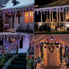 Christmas Lights Outdoor 13.8ft 218 LED Connectable String Lights with 11 Drops, Window Curtain Fairy Light with, alternate