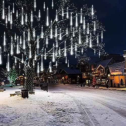 Christmas Lights Outdoor 16 Tubes 384 LEDs Meteor Shower Lights
