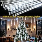 Christmas Lights Outdoor 16 Tubes 384 LEDs Meteor Shower Lights, alternate view 4
