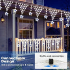 Christmas Lights Outdoor, 218 LED 13.8ft 8 Modes Curtain String Lights with 12 Drops Star, Plug-in Christmas, alternate view