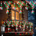 Christmas Lights Outdoor, 218 LED Christmas String Lights, 13.8ft Outdoor Christmas Decorations with 8 Light
