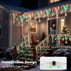 Christmas Lights Outdoor, 218 LED Christmas String Lights, 13.8ft Outdoor Christmas Decorations with 8 Light, alternate view