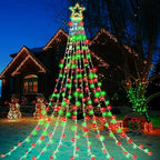 Christmas Lights Outdoor, 320 LED 8 Light Modes Outdoor Christmas Decorations, Plug-in Waterproof Christmas