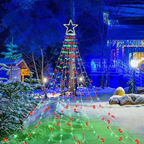 Christmas Lights Outdoor, 320 LED 8 Light Modes Outdoor Christmas Decorations, Plug-in Waterproof Christmas, alternate view 4