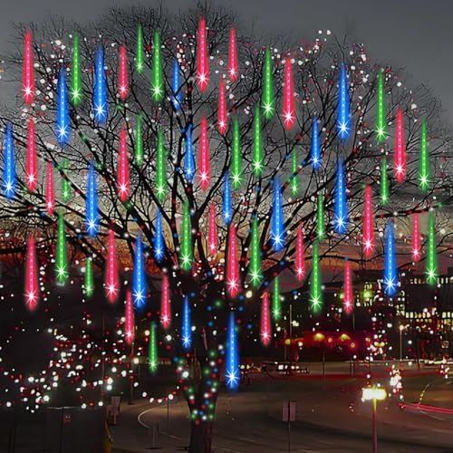 Christmas Lights Outdoor UL Certified 24 Tubes 576 LEDs (Equivalent to 3 Sets of 8 Tubes) Meteor Shower Light, alternate view