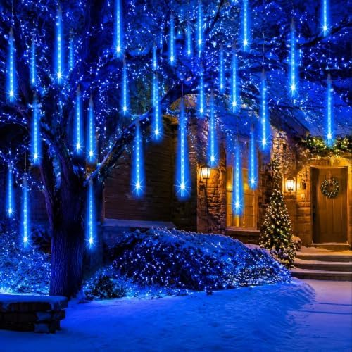 Christmas Lights Outdoor, UL Certified Meteor Shower Lights Blue in Blue, alternate view 4