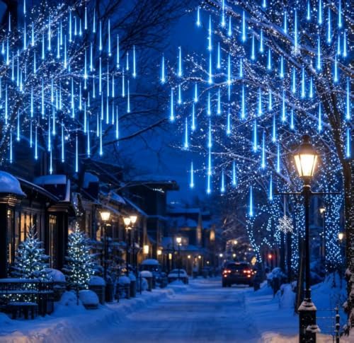 Christmas Lights Outdoor, UL Certified Meteor Shower Lights Blue in Blue, alternate view 6