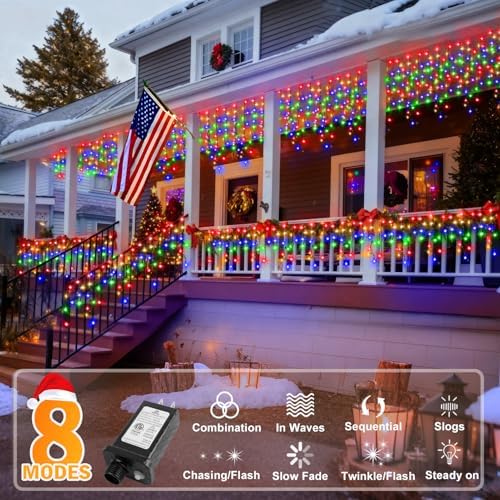 Christmas Lights Outside Decor 33FT 400 LED Indoor Light Connectable, alternate view 3