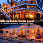 Christmas Lights Outside Decor 33FT 400 LED Indoor Light Connectable, alternate view 4