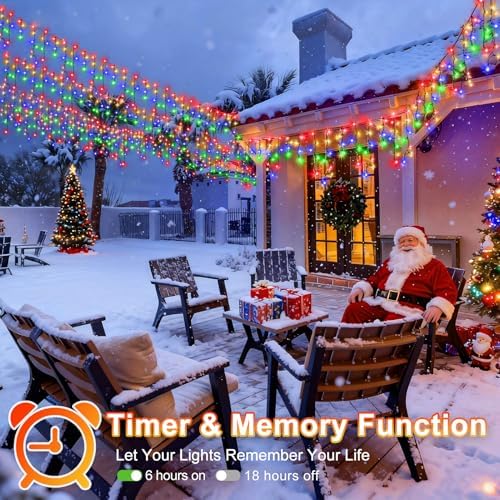 Christmas Lights Outside Decor 33FT 400 LED Indoor Light Connectable, alternate view 5
