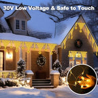 Christmas Lights Window Curtain Fairy Light with 8 Modes for Garden Eaves Wedding Party Holiday Christmas, alternate view 4