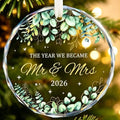 Christmas Married Ornament 2026, Wedding Gift for Couple, Mr and Mrs Marriage Gifts for Newlyweds, Bridal Shower