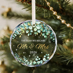 Christmas Married Ornament 2026, Wedding Gift for Couple, Mr and Mrs Marriage Gifts for Newlyweds, Bridal Shower, alternate