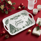 Christmas Melamine Serving Trays with Handles, 16 x 11.4 in, Set of 2 in Christmas Eve & Morning, alternate view 2