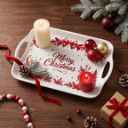 Christmas Melamine Serving Trays with Handles, 16 x 11.4 in, Set of 2 in Christmas Eve & Morning, alternate view 6