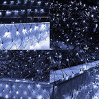 Christmas Net Lights, 360 LED 12FT x 5 FT Green Wire Waterproof Connectable String Lights with 8 Modes, alternate view 4