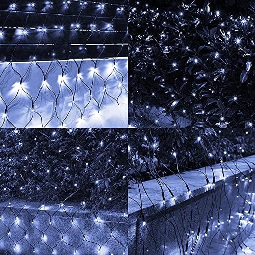Christmas Net Lights, 360 LED 12FT x 5 FT Green Wire Waterproof Connectable String Lights with 8 Modes, alternate view 4