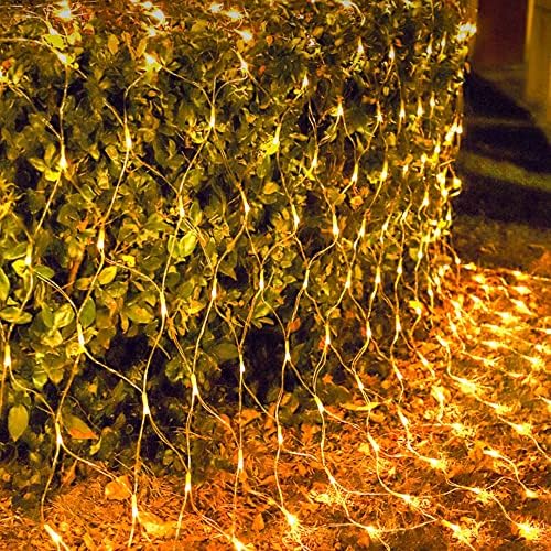 Christmas Net Lights, 360 LED 12ft x 5ft Connectable Mesh Fairy String Lights,8 Modes Low Voltage Safe Adaptor