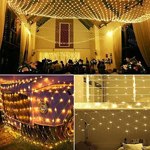 Christmas Net Lights, 360 LED 12ft x 5ft Connectable Mesh Fairy String Lights,8 Modes Low Voltage Safe Adaptor, alternate