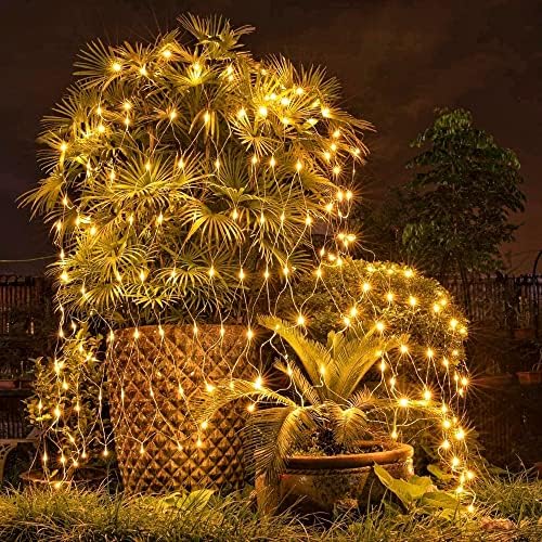 Christmas Net Lights, 360 LED 12ft x 5ft Connectable Mesh Fairy String Lights,8 Modes Low Voltage Safe Adaptor, alternate