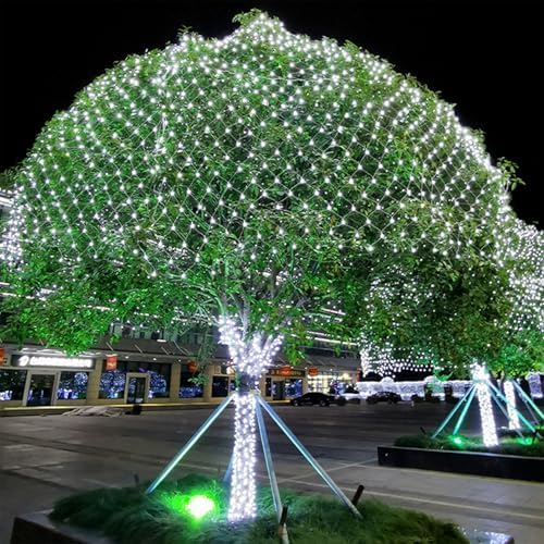 Christmas Net Lights, 360 LED 12ft x 5ft Connectable Mesh Fairy String Lights, 8 Modes Low Voltage Safe Adaptor, alternate
