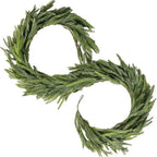 Christmas Norfolk Pine Garland 6 Ft Artificial Real Touch Norfolk Pine Garland Realistic Green Faux Greenery for
