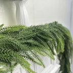 Christmas Norfolk Pine Garland 6 Ft Artificial Real Touch Norfolk Pine Garland Realistic Green Faux Greenery for, alternate