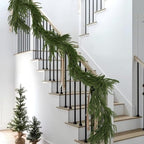 Christmas Norfolk Pine Garland 6 Ft Artificial Real Touch Norfolk Pine Garland Realistic Green Faux Greenery for, alternate