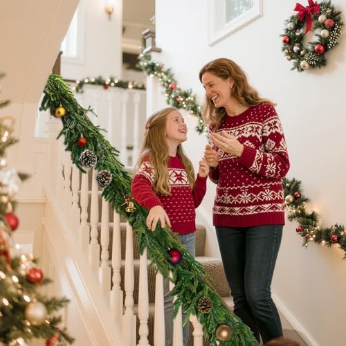 Christmas Norfolk Pine Garland: 6 FT Artificial Realistic Garland, alternate view 3