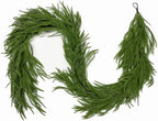 Christmas Norfolk Pine Garland Real Touch for Mantle Decoration
