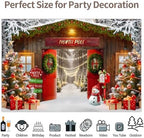 Christmas North Pole Barn Door Backdrop for Photography 10x8ft in 10x8ft, alternate view 4