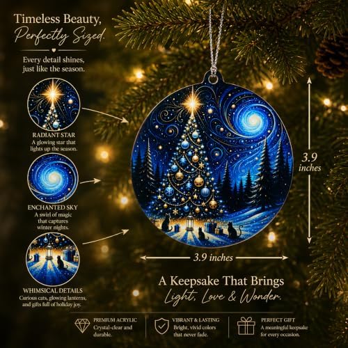 Christmas Ornament 2026, Northern Lights Ornament, Starry Night Beautiful Christmas Ornaments, Starry Night, alternate view 3