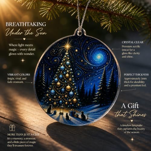 Christmas Ornament 2026, Northern Lights Ornament, Starry Night Beautiful Christmas Ornaments, Starry Night, alternate view 5