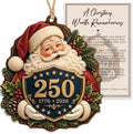 Christmas Ornaments, 250 Anniversary USA Merchandise, Christmas Ornament 2026 in Santa250