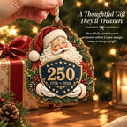 Christmas Ornaments, 250 Anniversary USA Merchandise, Christmas Ornament 2026 in Santa250, alternate view 2
