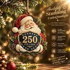 Christmas Ornaments, 250 Anniversary USA Merchandise, Christmas Ornament 2026 in Santa250, alternate view 3