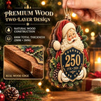 Christmas Ornaments, 250 Anniversary USA Merchandise, Christmas Ornament 2026 in Santa250, alternate view 6