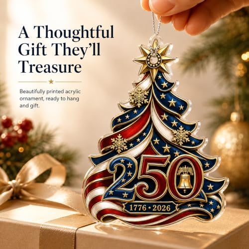 Christmas Ornaments, Christmas Decorations, Christmas Stockings, 250 Anniversary USA Merchandise, Christmas Tree, alternate