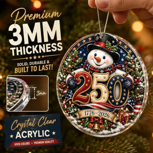 Christmas Ornaments, Snowman Decor, 2026 Christmas Ornaments, alternate view 3