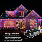 Christmas Outdoor Icicle Lights - 480 LED 66+33 FT 8 Modes Curtain Fairy String Light Plug in, Waterproof for, alternate view