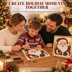 Christmas Pearl Diamond Art, 3D Pearl Beads Art Craft for Adults & Beginners, Santa Claus Gemstone Painting DIY, alternate
