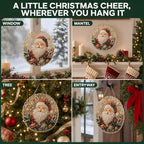 Christmas Pearl Diamond Painting Kit, DIY Craft, Acrylic Round Board with Lace Edge, 3D Sized Pearl Craft. (8in), alternate