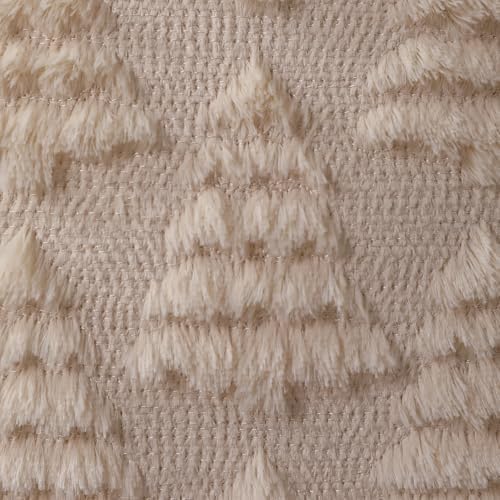 Christmas Pillow Covers 12 x 20 Set of 2 Xmas Decorations Beige Christmas Tree Pillow Cases Plush Faux Fur Soft, alternate