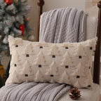 Christmas Pillow Covers 12x20 inch Set of 2 Christmas Decorations Soft Plush Faux Fur Wool Beige Christmas Tree, alternate