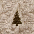 Christmas Pillow Covers 12x20 Set of 2 Beige Brown Xmas Tree Pillow Covers Soft Plush Faux Fur Christmas, alternate view 3