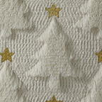 Christmas Pillow Covers 16 x 16 inch Set of 2 Cream White Christmas Tree Pillow Covers Decorations Plush Faux, alternate view